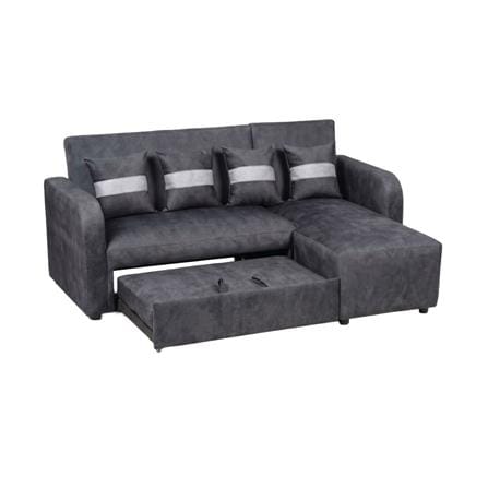 โซฟาเข้ามุมขวา AS FURNITURE HAZEL สีเทาเข้ม_2