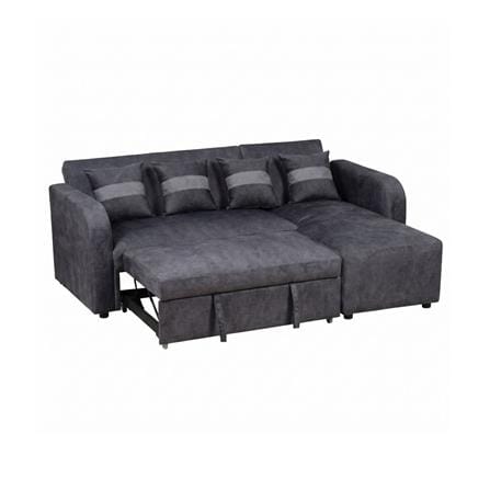 โซฟาเข้ามุมขวา AS FURNITURE HAZEL สีเทาเข้ม_3