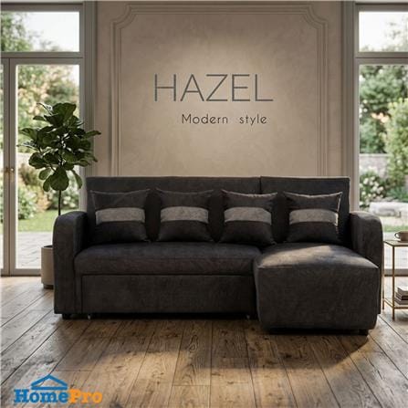 โซฟาเข้ามุมขวา AS FURNITURE HAZEL สีเทาเข้ม_5