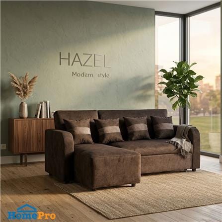 โซฟาเข้ามุมซ้าย AS FURNITURE HAZEL สีน้ำตาลเข้ม_5