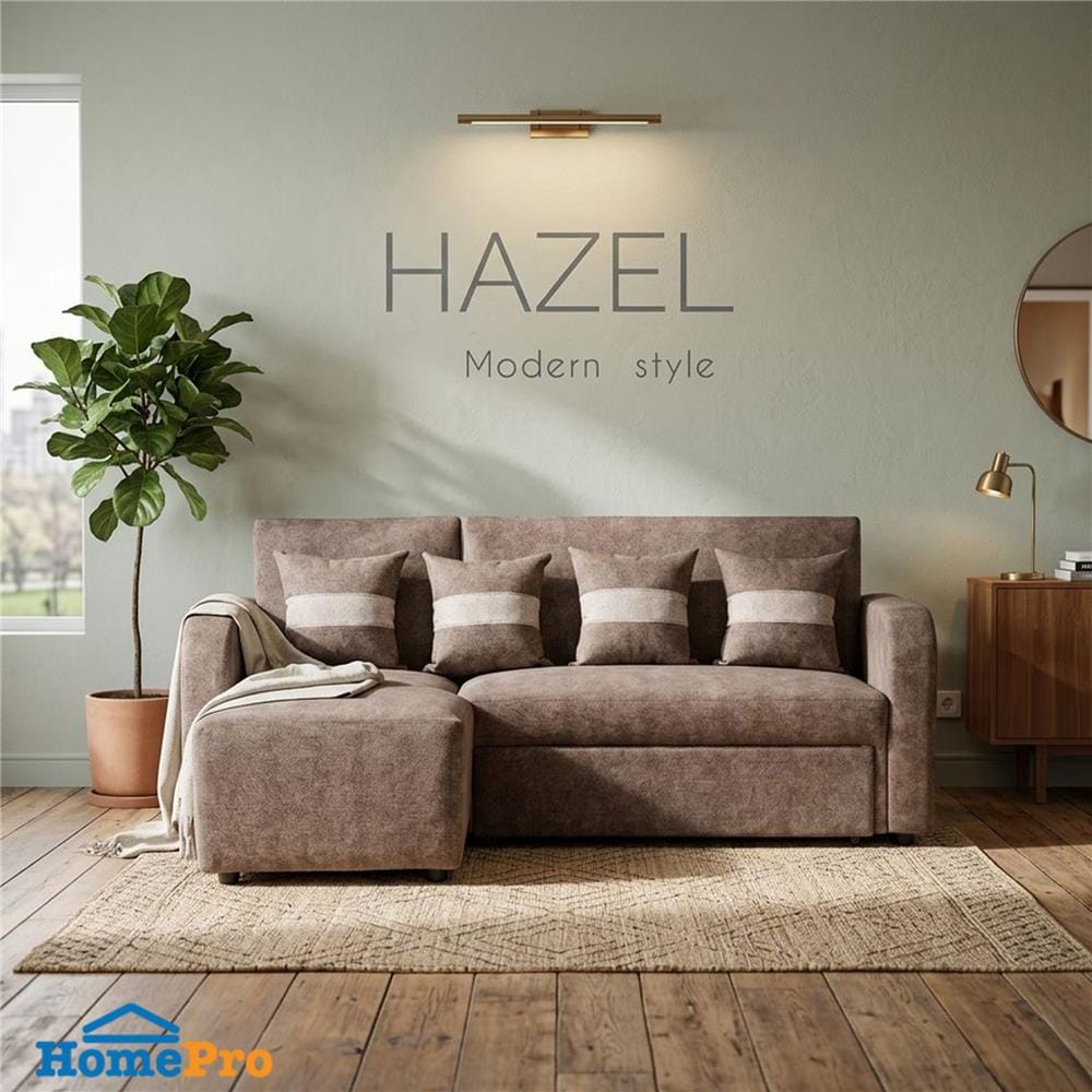โซฟาเข้ามุมซ้าย AS FURNITURE HAZEL สีน้ำตาล