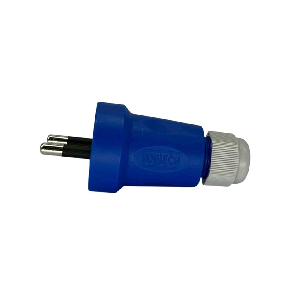 ปลั๊กตัวผู้ 2 ขากลม SUNTECH BP2402.16A-BL สีฟ้า