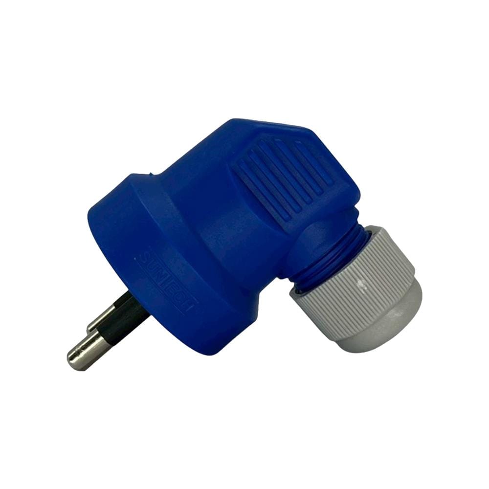 ปลั๊กตัวผู้หัวงอ 2 ขากลม SUNTECH RKP2202.16A-BL สีฟ้า