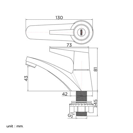 ก๊อกอ่างล้างหน้าเดี่ยวคาน์เตอร์ KARAT FAUCET KF-80-100-50_3