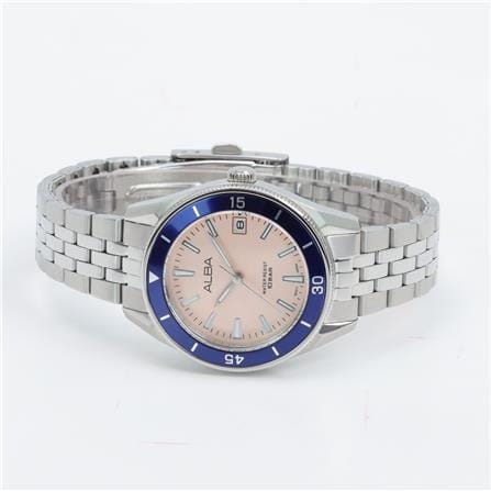 นาฬิกาข้อมือผู้ชาย ALBA รุ่น AG8Q23X ขนาด 34 มม. สีชมพู_1