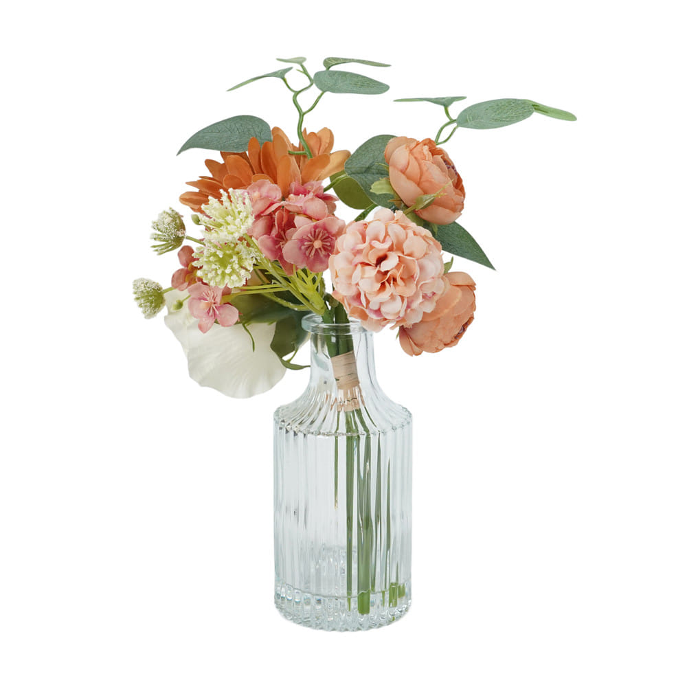 ดอกกุหลาบในแจกันสีเหลือง SPRING 29 ซม.