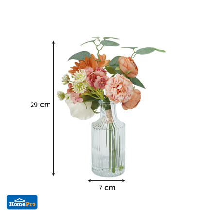 ดอกกุหลาบในแจกันสีเหลือง SPRING 29 ซม._4