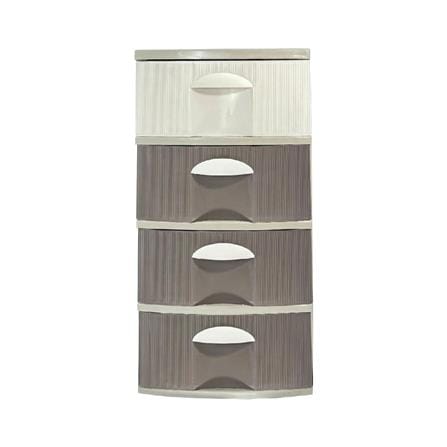 ตู้ลิ้นชัก 4 ชั้น DKW COCO 39.5x44.4x84.5 ซม. สีขาว/น้ำตาล_1