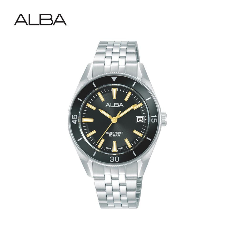 นาฬิกาข้อมือผู้ชาย ALBA รุ่น AG8Q19X ขนาด 34 มม. สีดำ