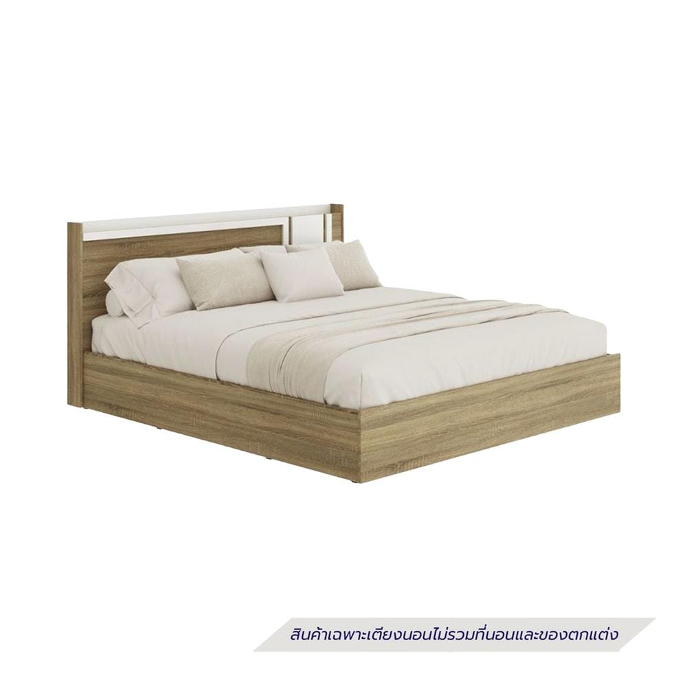 เตียง 6 ฟุต KONCEPT HOSHINO 19250434 สีโซลิคโอ๊คขาว