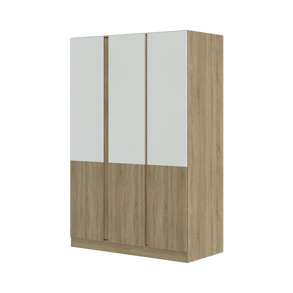 ตู้เสื้อผ้า 3 บานเปิด KONCEPT HAELIN 19251911 120 ซม. สีโซลิดโอ๊คขาว