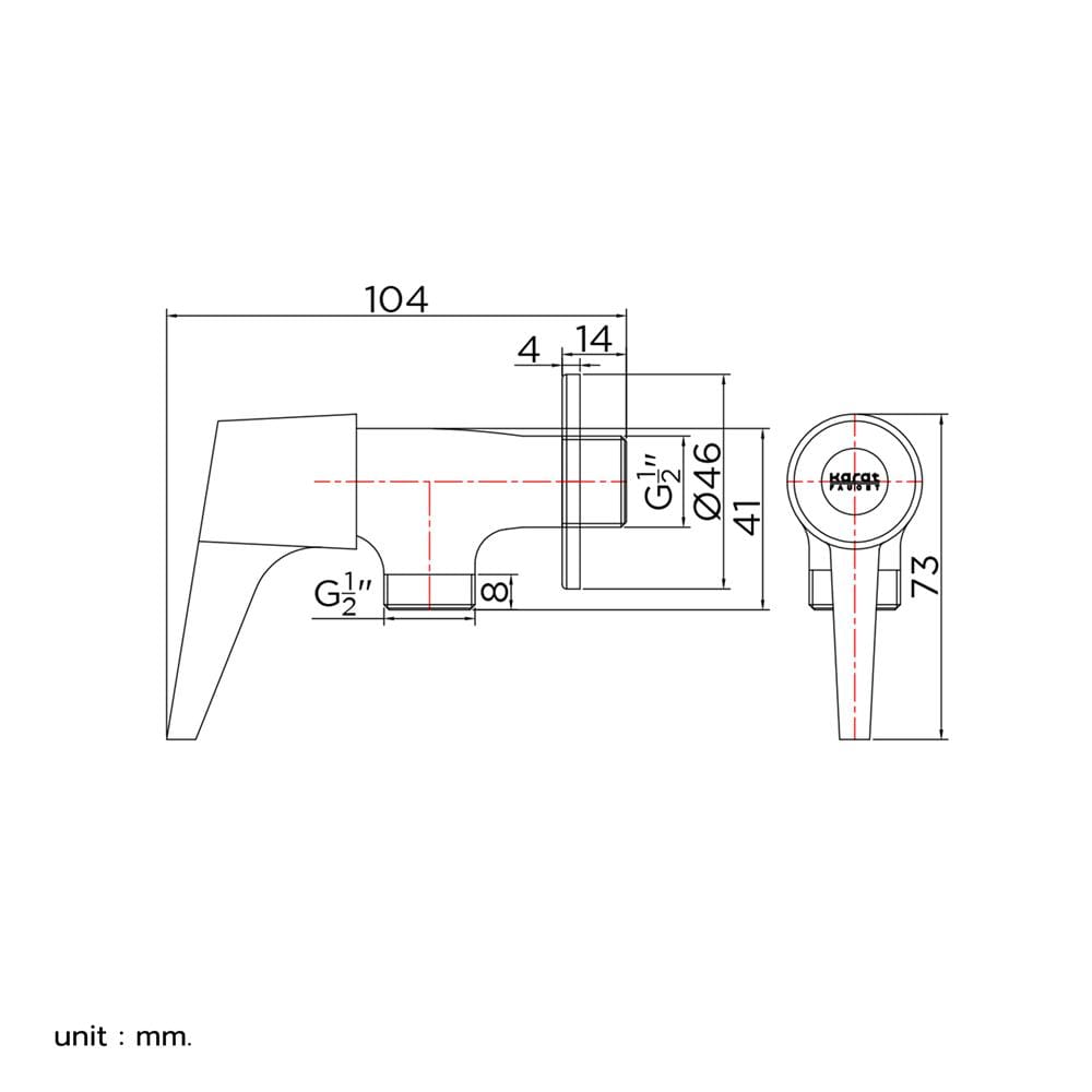 วาล์วฝักบัว 1 ทาง KARAT FAUCET KF-80-470-50