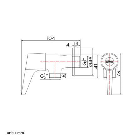 วาล์วฝักบัว 1 ทาง KARAT FAUCET KF-80-470-50 สีโครม_3