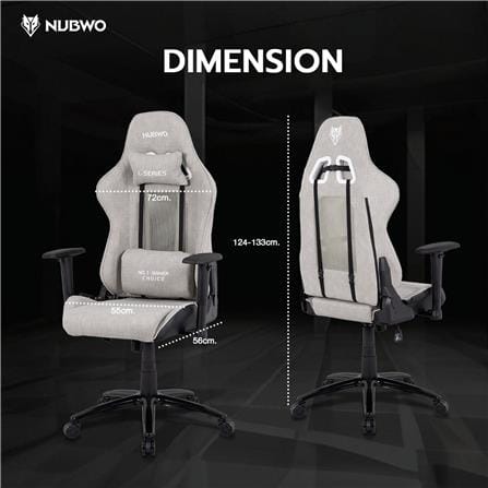 เก้าอี้เกมมิ่ง NUBWO L204 สีครีม_11