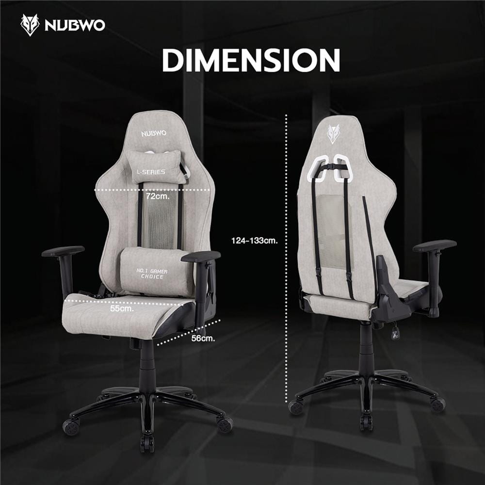 เก้าอี้เกมมิ่ง NUBWO L204 สีดำ