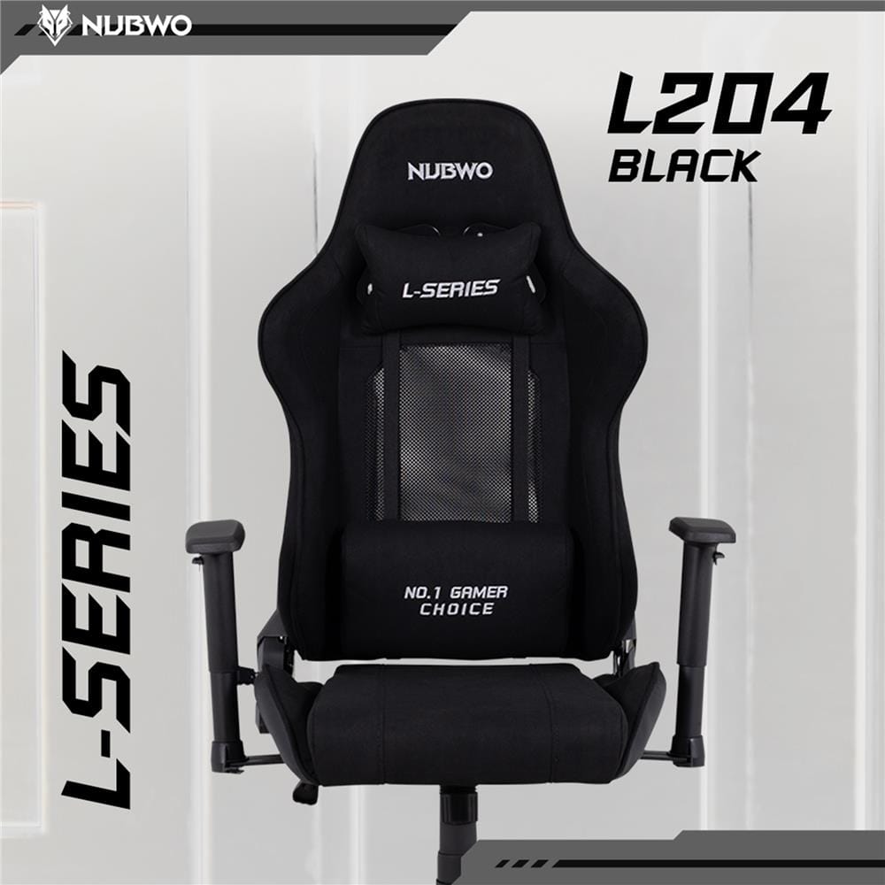 เก้าอี้เกมมิ่ง NUBWO L204 สีดำ