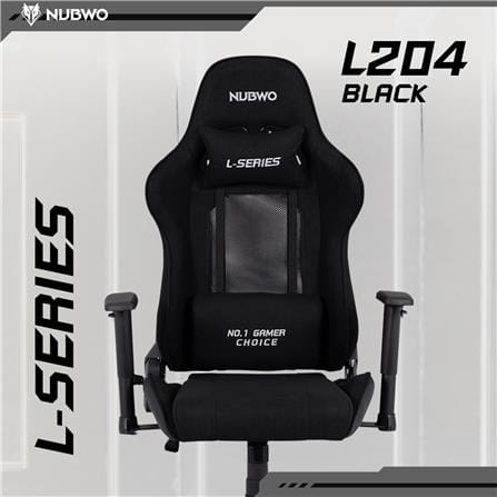 เก้าอี้เกมมิ่ง NUBWO L204 สีดำ_5