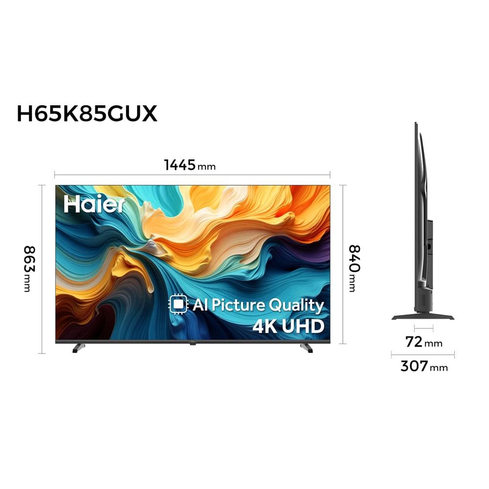 ทีวีแอลอีดี 65 นิ้ว HAIER (4K, LED, GOOGLE TV) H65K85GUX