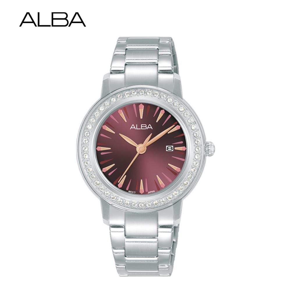 นาฬิกาข้อมือผู้หญิง ALBA รุ่น AH7DL1X ขนาด 33 มม. สีแดง