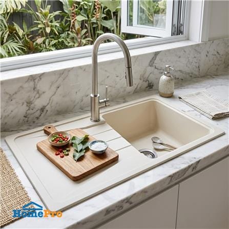 ซิงค์ฝัง 1 หลุม 1 ที่พัก BLANCO 495.39.585 สีเบจ_1