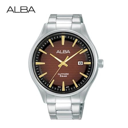 นาฬิกาข้อมือผู้ชาย ALBA AS9U39X 42 มม. สี SILVER/BROWN_0