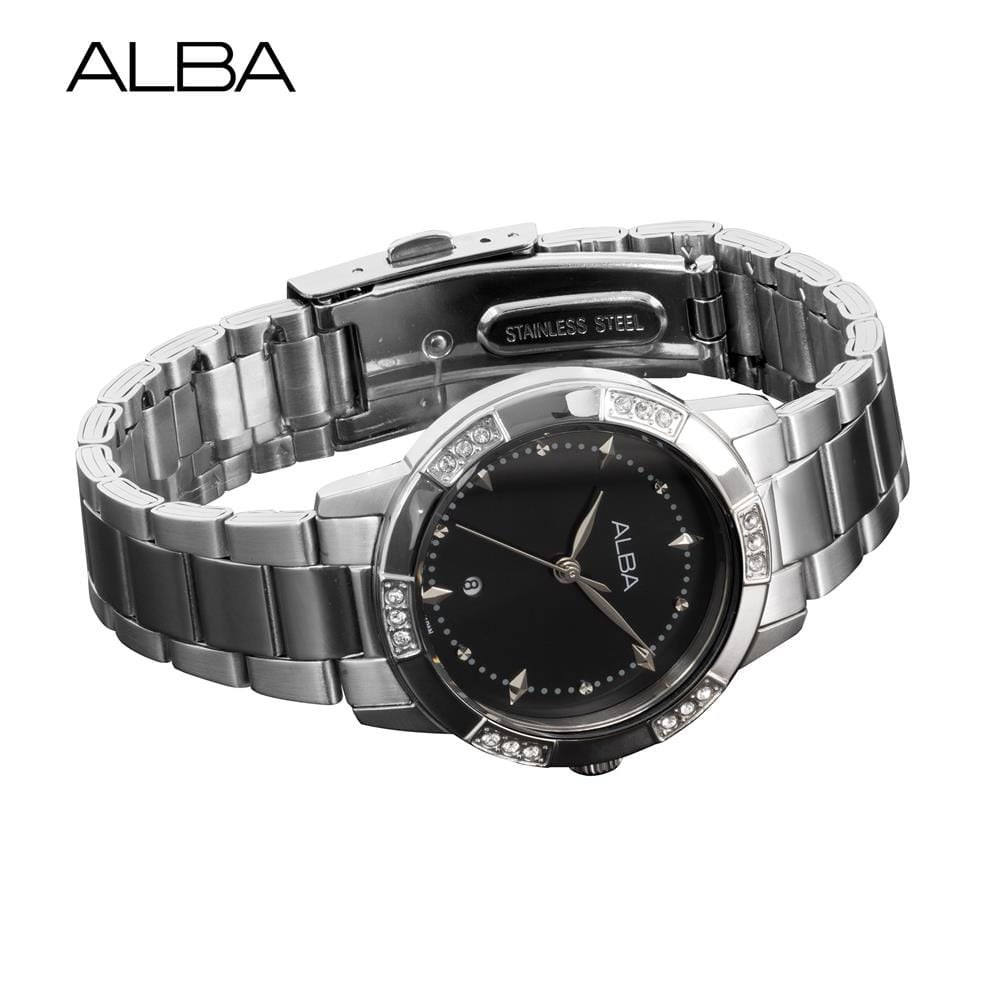 นาฬิกาข้อมือผู้หญิง ALBA รุ่น AH7DG3X ขนาด 32 มม. สีดำ