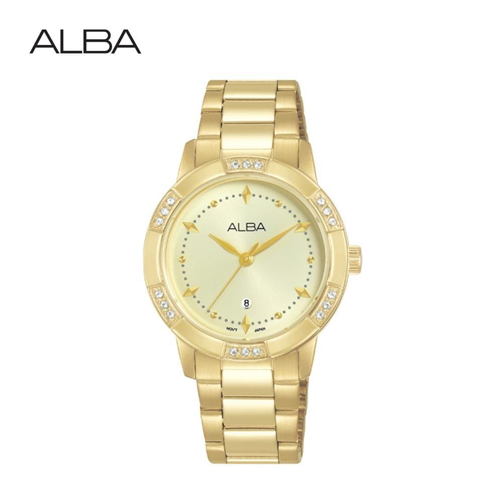 นาฬิกาข้อมือผู้หญิง ALBA รุ่น AH7DF4X ขนาด 32 มม. สีทอง