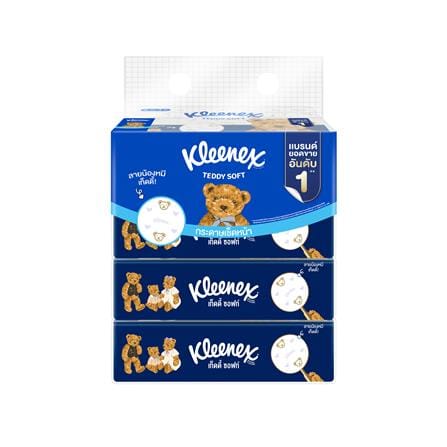 กระดาษเช็ดหน้า KLEENEX TEDDY SOFT 100 แผ่น (แพ็ก 4 ชิ้น)_1
