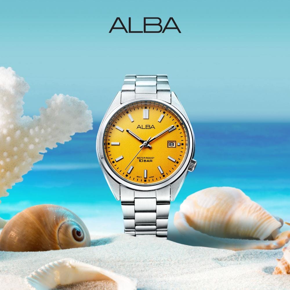 นาฬิกาข้อมือผู้หญิง ALBA AG8M41X 36 มม. สี SILVER/YELLOW