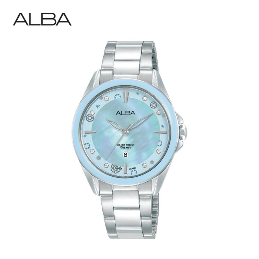 นาฬิกาข้อมือผู้หญิง ALBA AH7DV9X สี SILVER/LIGHT BLUE