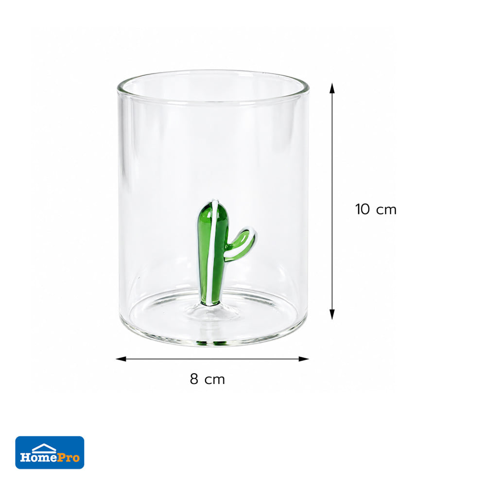 แก้วน้ำ HOMEPRO ลายต้นกระบองเพชร 400 มล.