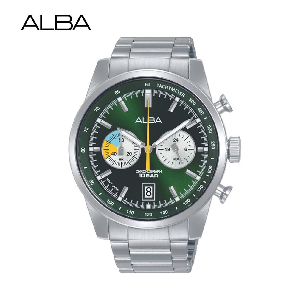นาฬิกาข้อมือผู้ชาย ALBA รุ่น A4B007X ขนาด 44 มม. สีเขียว_1