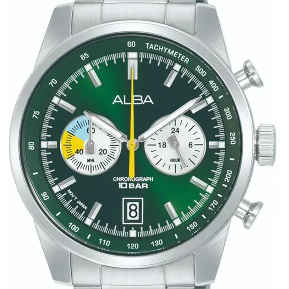 นาฬิกาข้อมือผู้ชาย ALBA รุ่น A4B007X ขนาด 44 มม. สีเขียว