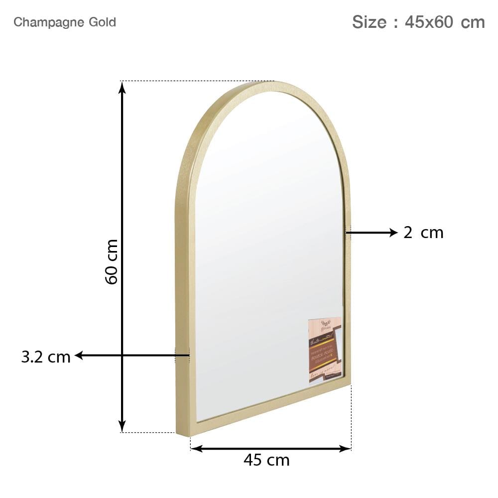 กระจกเงาตกแต่ง GIAVANI GV-0518 45x60 ซม. สีแชมเปญ โกล์ด