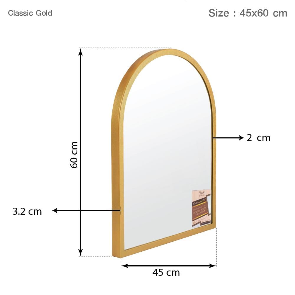กระจกเงาตกแต่ง GIAVANI GV-0519 45x60 ซม. สีคลาสสิค โกล์ด