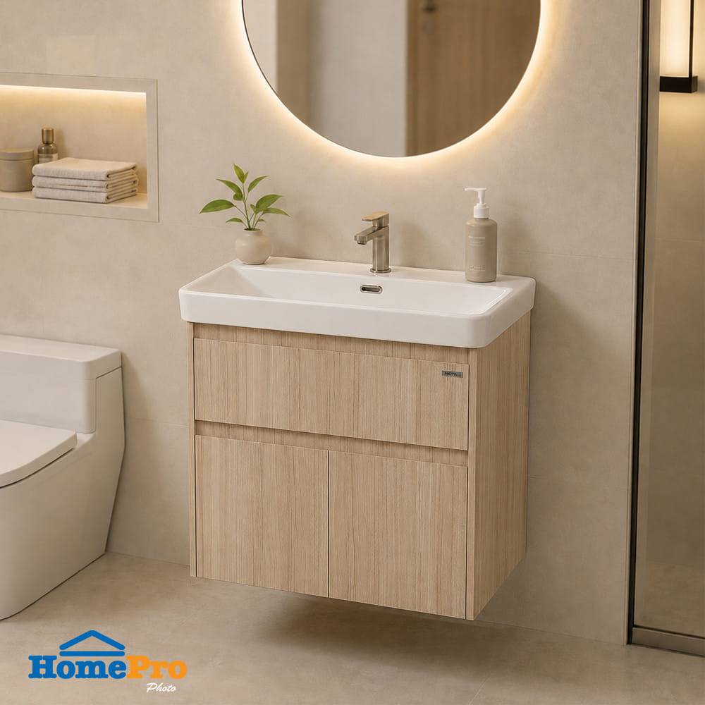 อ่างเคาน์เตอร์ MOYA PLUS HPN-H60-P103 60 ซม. สีไลท์โอ๊ค