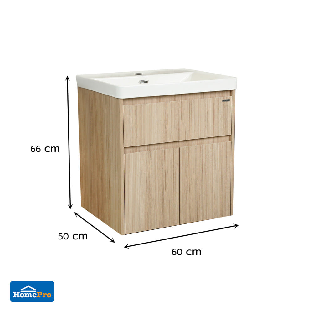 อ่างเคาน์เตอร์ MOYA PLUS HPN-H60-P103 60 ซม. สีไลท์โอ๊ค
