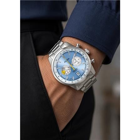 นาฬิกาข้อมือผู้ชาย ALBA A4B011X 44 มม. สี SILVER/LIGHT BLUE_2