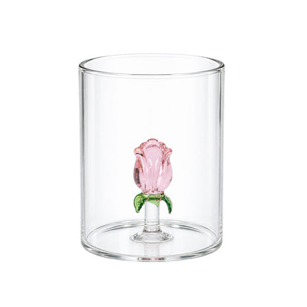 แก้วน้ำ HOMEPRO ลายดอกกุหลาบ 400 มล.