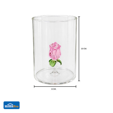 แก้วน้ำ HOMEPRO ลายดอกกุหลาบ 400 มล._3