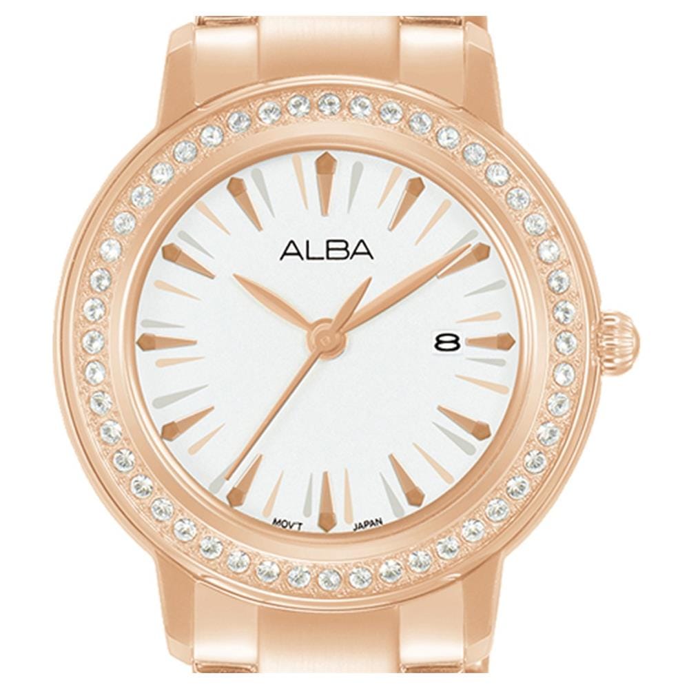นาฬิกาข้อมือผู้หญิง ALBA AH7DK8X 33 มม. สี ROSE GOLD/WHITE