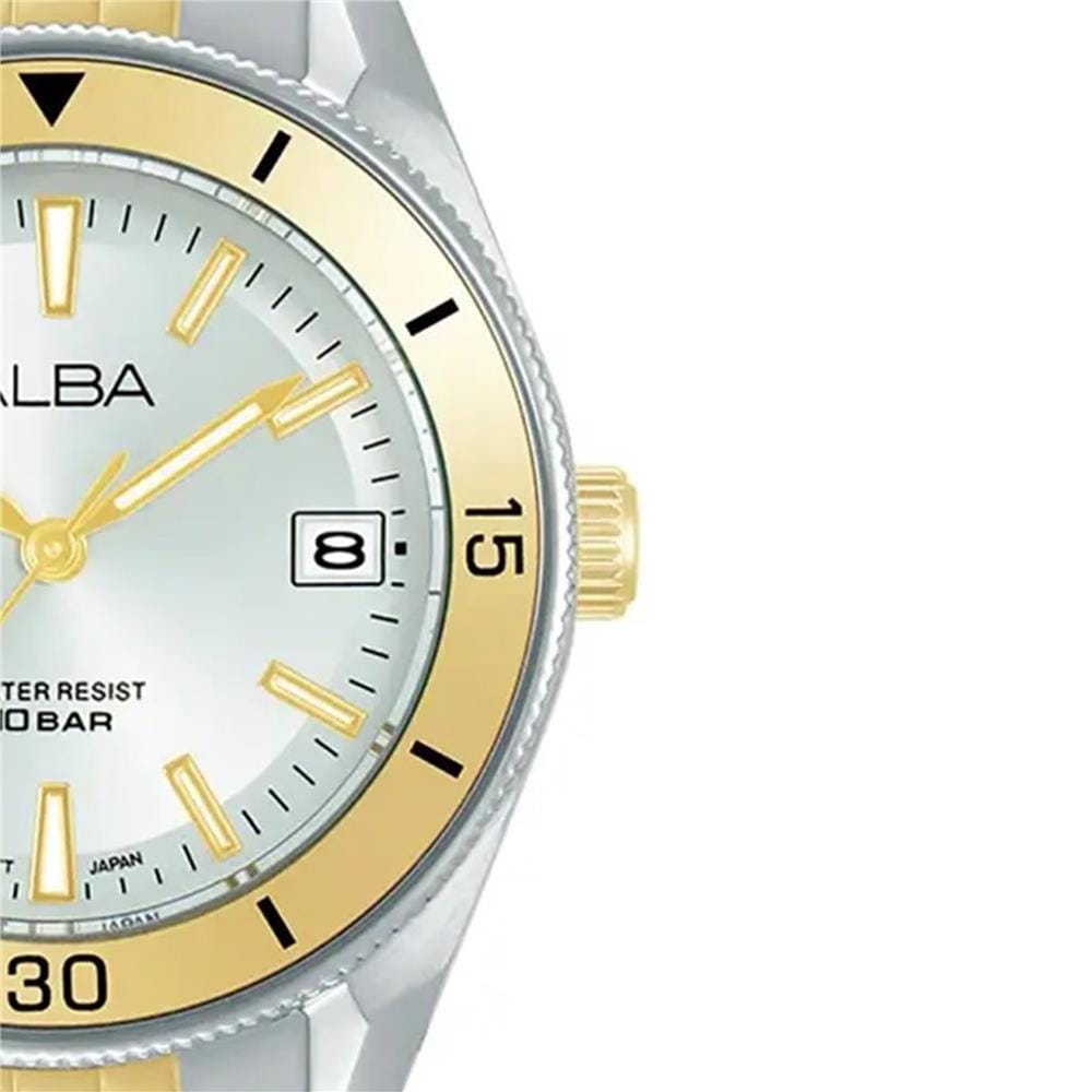 นาฬิกาข้อมือผู้หญิง ALBA รุ่น AG8Q15X ขนาด 34 มม. สีเงินขาว