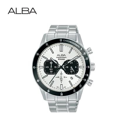 นาฬิกาข้อมือผู้ชาย ALBA รุ่น AT3J81X ขนาด 44 มม. สีขาว_0