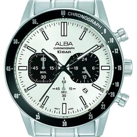 นาฬิกาข้อมือผู้ชาย ALBA รุ่น AT3J81X ขนาด 44 มม. สีขาว_1