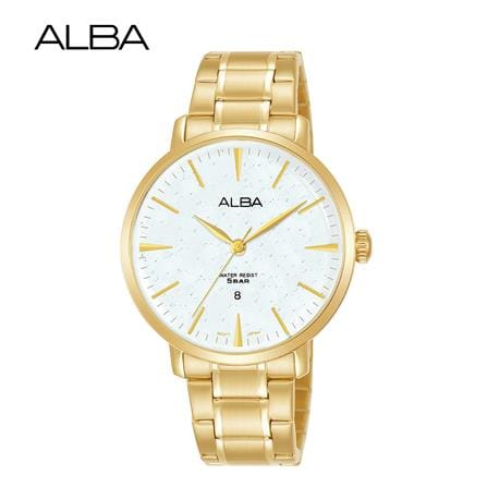 นาฬิกาข้อมือผู้หญิง ALBA รุ่น AH7W72X ขนาด 34 มม. สีขาว_0