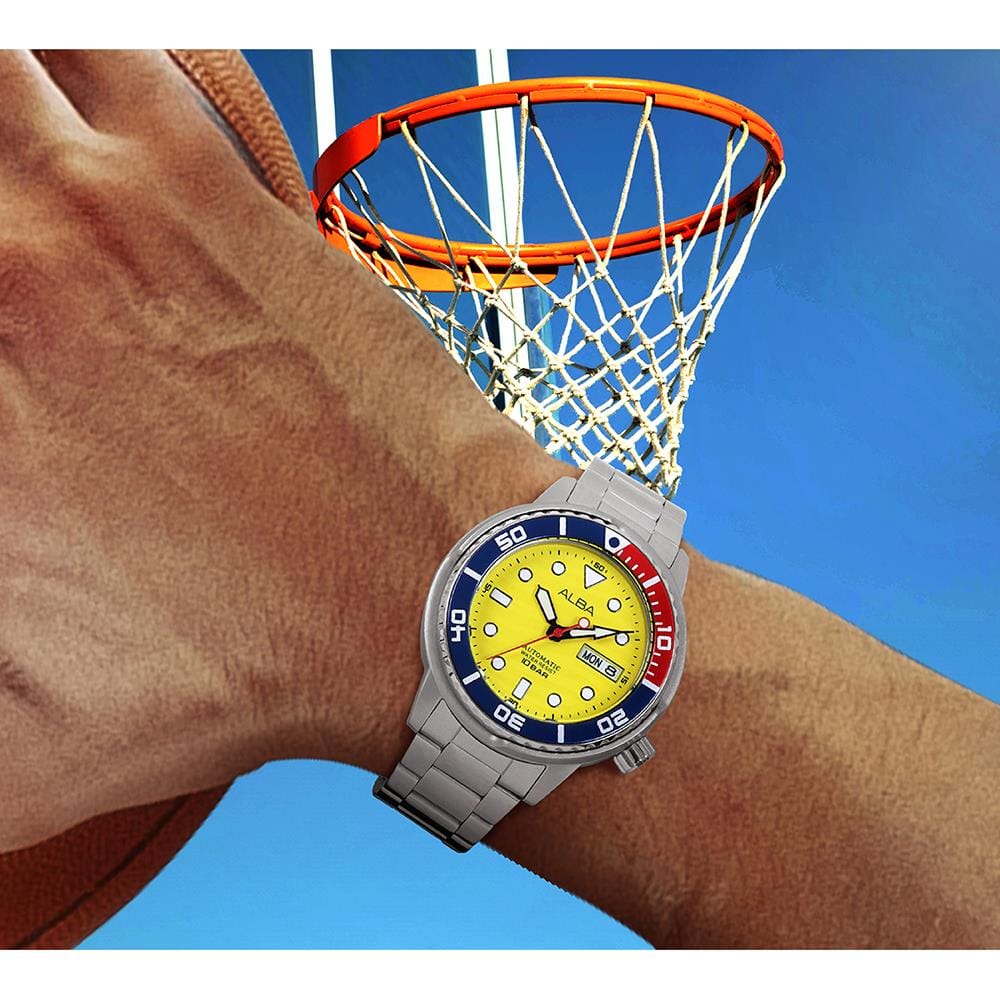 นาฬิกาข้อมือผู้ชาย ALBA AL4675X 43 มม. สี SILVER/YELLOW/BLUE/RED
