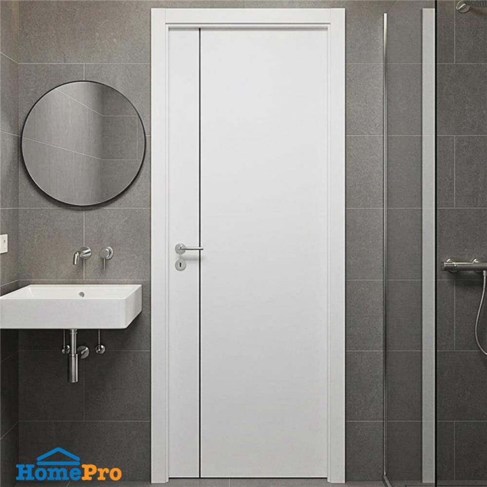 ประตูห้องน้ำ UPVC ไม่เจาะลูกบิด ASARA A811 70x180 ซม. สีขาว