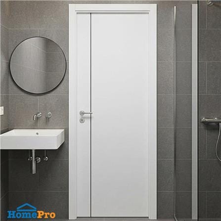 ประตูห้องน้ำ UPVC ไม่เจาะลูกบิด ASARA A811 70x180 ซม. สีขาว_2