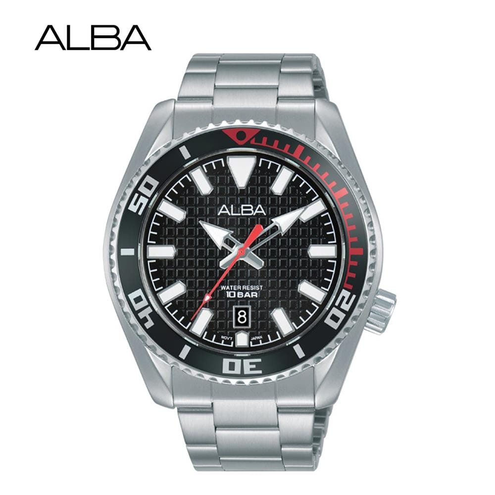 นาฬิกาข้อมือผู้ชาย ALBA รุ่น AS9P01X ขนาด 43.5 มม. สีดำ