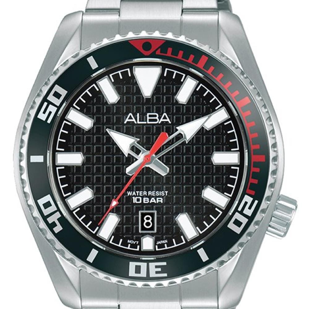 นาฬิกาข้อมือผู้ชาย ALBA รุ่น AS9P01X ขนาด 43.5 มม. สีดำ